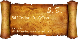 Sándor Diána névjegykártya